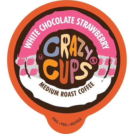 Crazy Cups Crazy Cups Flavored White Chocolate Strawberry, 22 Ct WM-CC-WhiteChoc-22